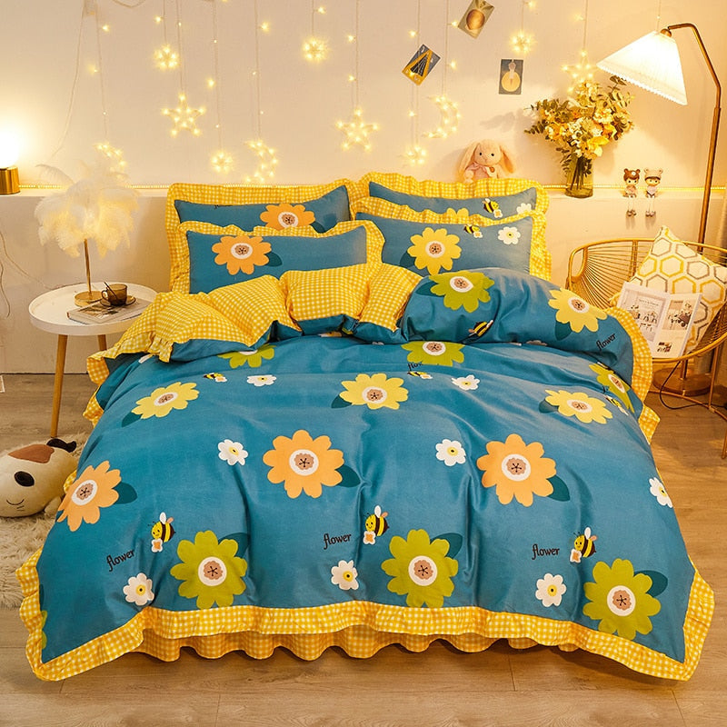 Colorful floral bedding sets - bedding - set - comforter - floral - flower