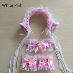 Complete neko cosplay set - bell color - cat collar - ears - lolita - cosplay