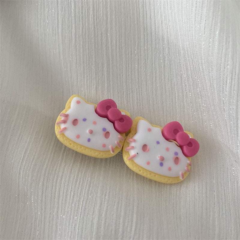 Cookie kitty hair clips - clip - hair - accessory - clips - pins