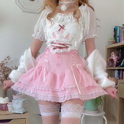 Corduroy baby doll skirt - angelcore - fae - faecore - french nymphette - lolita skirt