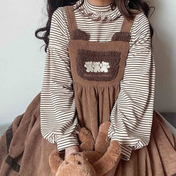 Corduroy Teddy Overall Dress Kawaii Babe Corduroy Teddy Overall Dress Kawaii Babe