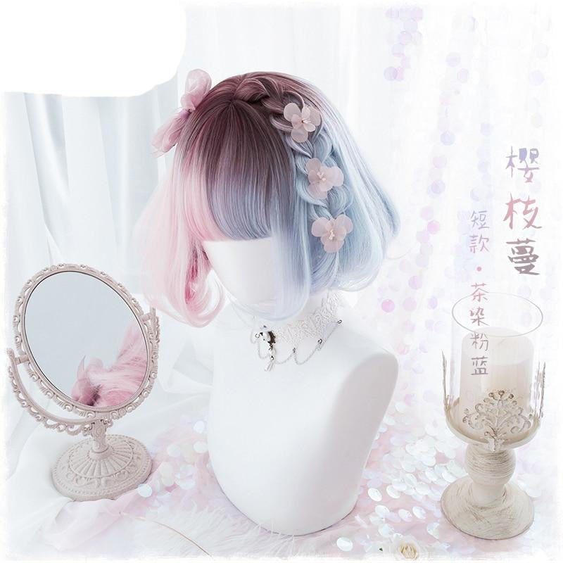 Cotton candy bob wig - blue wig - bob - cosplay - wigs - cosplaying