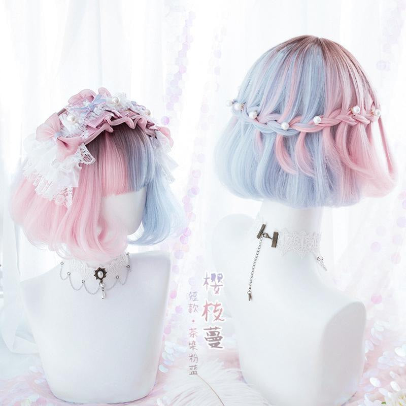 Cotton candy bob wig - blue wig - bob - cosplay - wigs - cosplaying