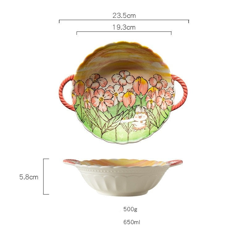 Cozy autumn fields ceramic bowls - bowl - bowls - dinner set - dinnerware - dish