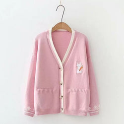 Cozy carrot bunny cardigan - cardigan - kawaii - pastel - sweater