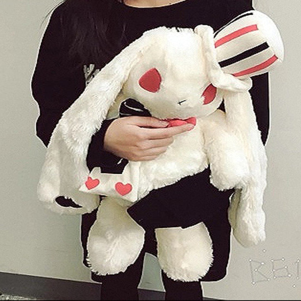 Creepy Evil White Bunny Rabbit Backpack Cards Poker – Kawaii Babe