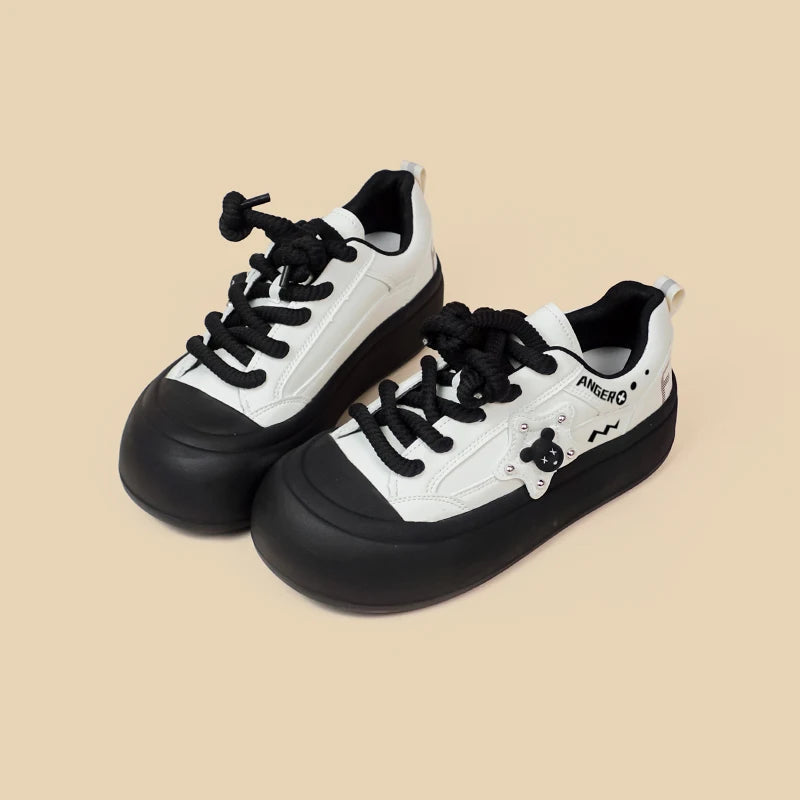 Creepy cute bear sneakers - footwear - goth - kawaii - shoes - sneakers