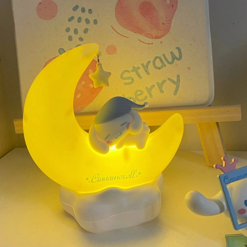 Crescent moon night light - cinnamoroll - kawaii - kuromi - lamp - lights