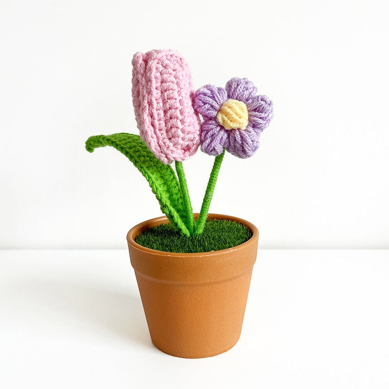 Crochet flower pots - crochet - floral - flower - flowers - knit