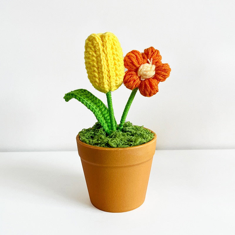 Crochet flower pots - crochet - floral - flower - flowers - knit