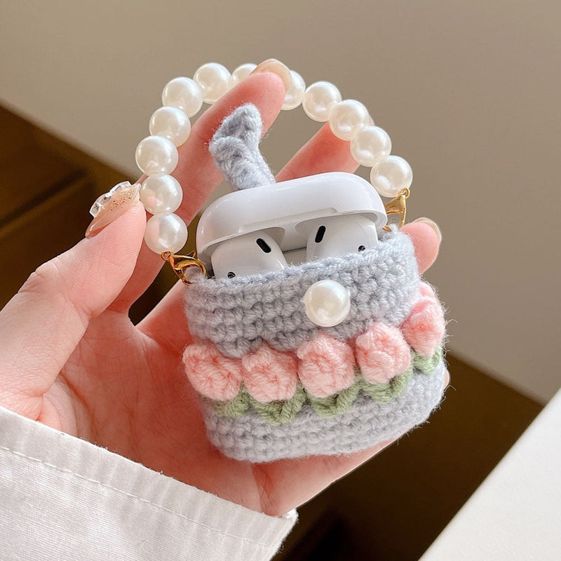 Crochet tulip airpods case - airpod case - airpods - crochet - headphones - headset