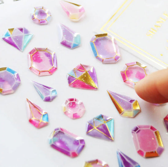 Crystal jewel stickers - crystals - diamond - diamonds - gems - gemstones