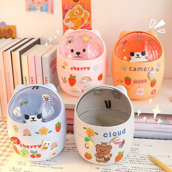 Cute animal desk organizers - bear - kawaii - babe - organization - organizer