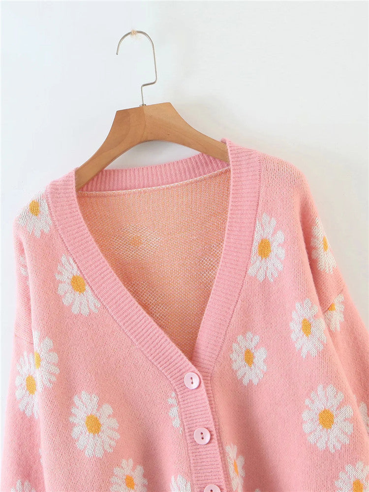 Daisy gal cardigan - cardigan - daisy - floral - flowers - kawaii