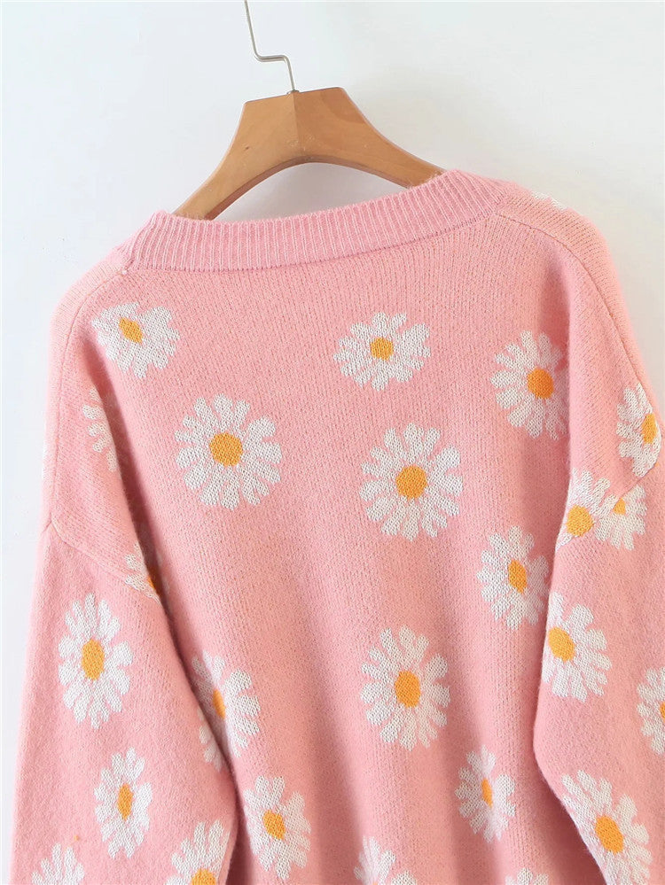 Daisy gal cardigan - cardigan - daisy - floral - flowers - kawaii