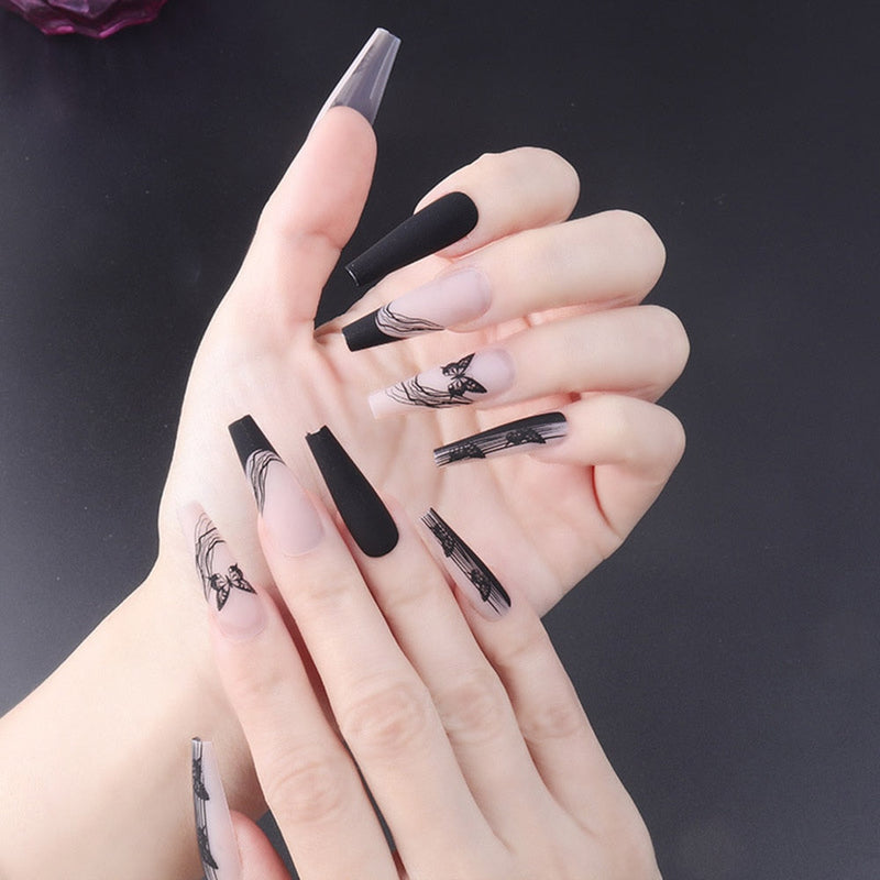 Dark gothic press on nails - goth - gothic - kawaii - nail art - nails