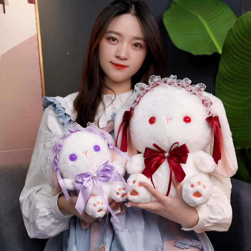 Fluffy Laced Darling Bunny Plush Stuffed Animal | Kawaii Babe