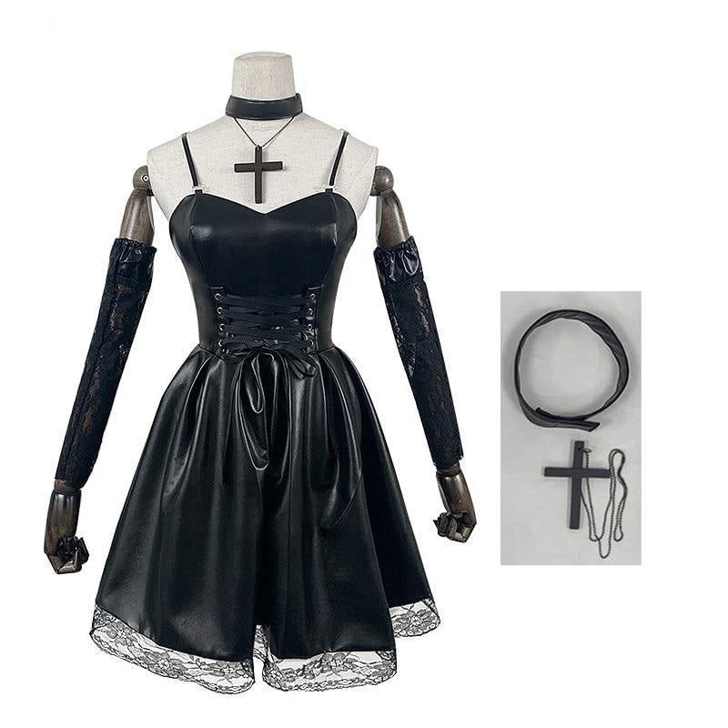 misa misa black dress Plus Size Dolls Kill x Death Note Misa Amane Cosplay Mini Dress With Lace Gloves Arm Warmers
