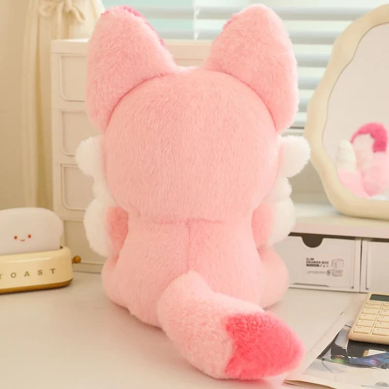 Kawaii demon horned kitsune fox plush toy stuffed animal