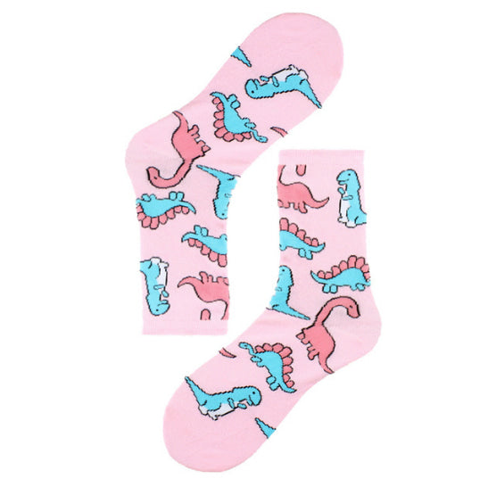 Dino sockies - ankle socks - dinos - dinosaurs - fairy kei - pastel