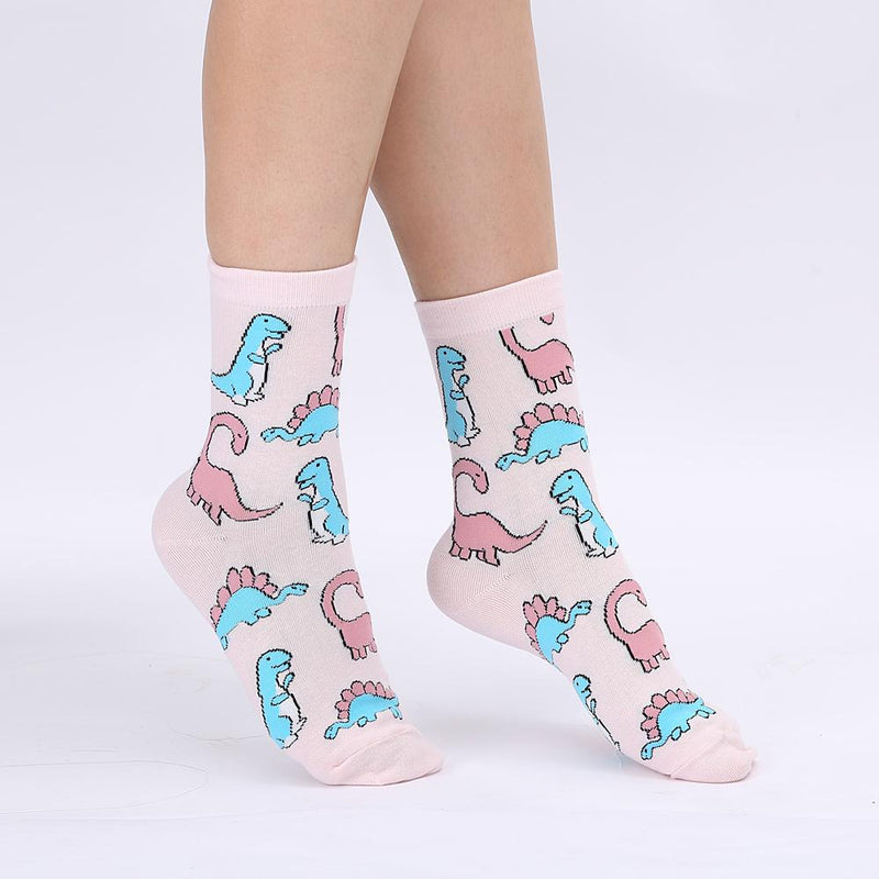 Dino sockies - ankle socks - dinos - dinosaurs - fairy kei - pastel