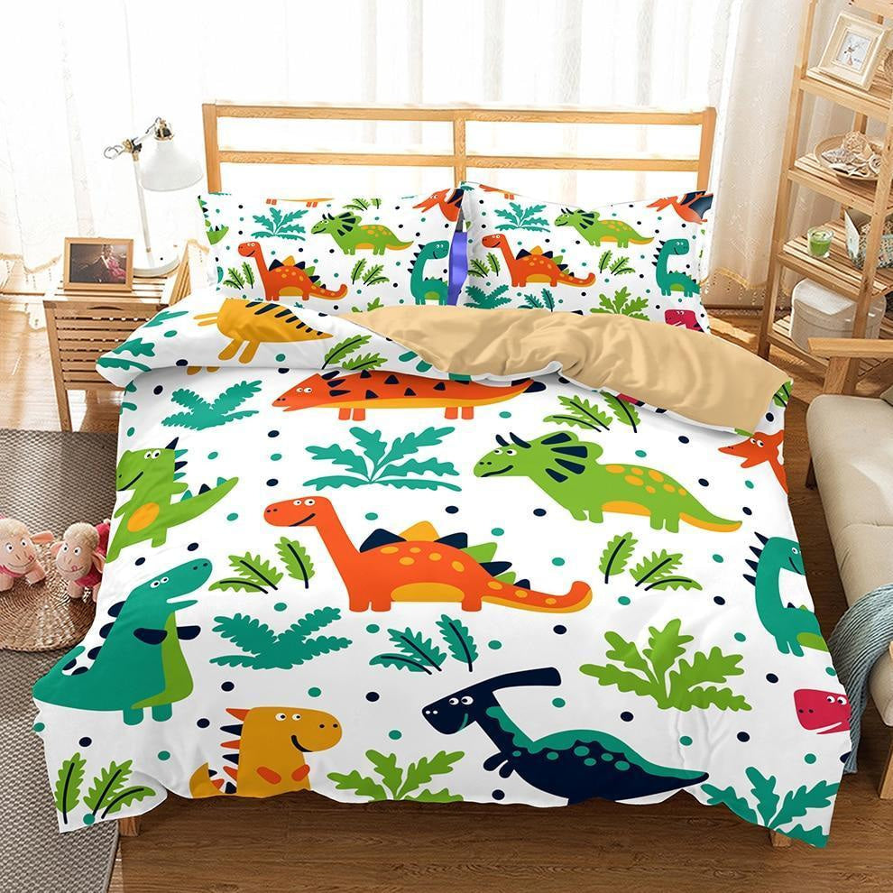 Dinosaur Bedroom Set Duvet Cover Dinos Prehistoric Kawaii Babe