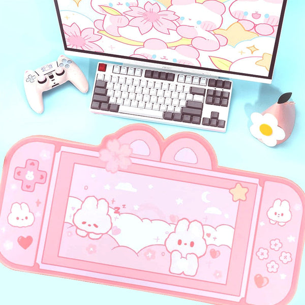 Dreamy bunny mousepad - desk - pad - gaming - kawaii - mouse