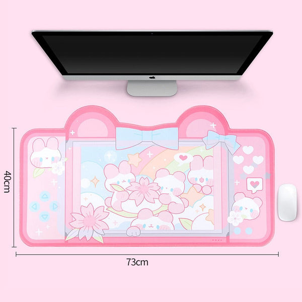 Dreamy bunny mousepad - desk - pad - gaming - kawaii - mouse