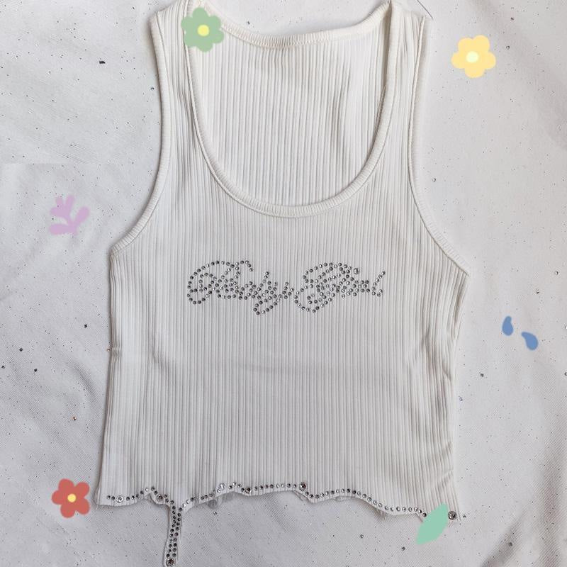 Drippy rhinestone babygirl top - baby girl - babygirl - shirt - belly - top