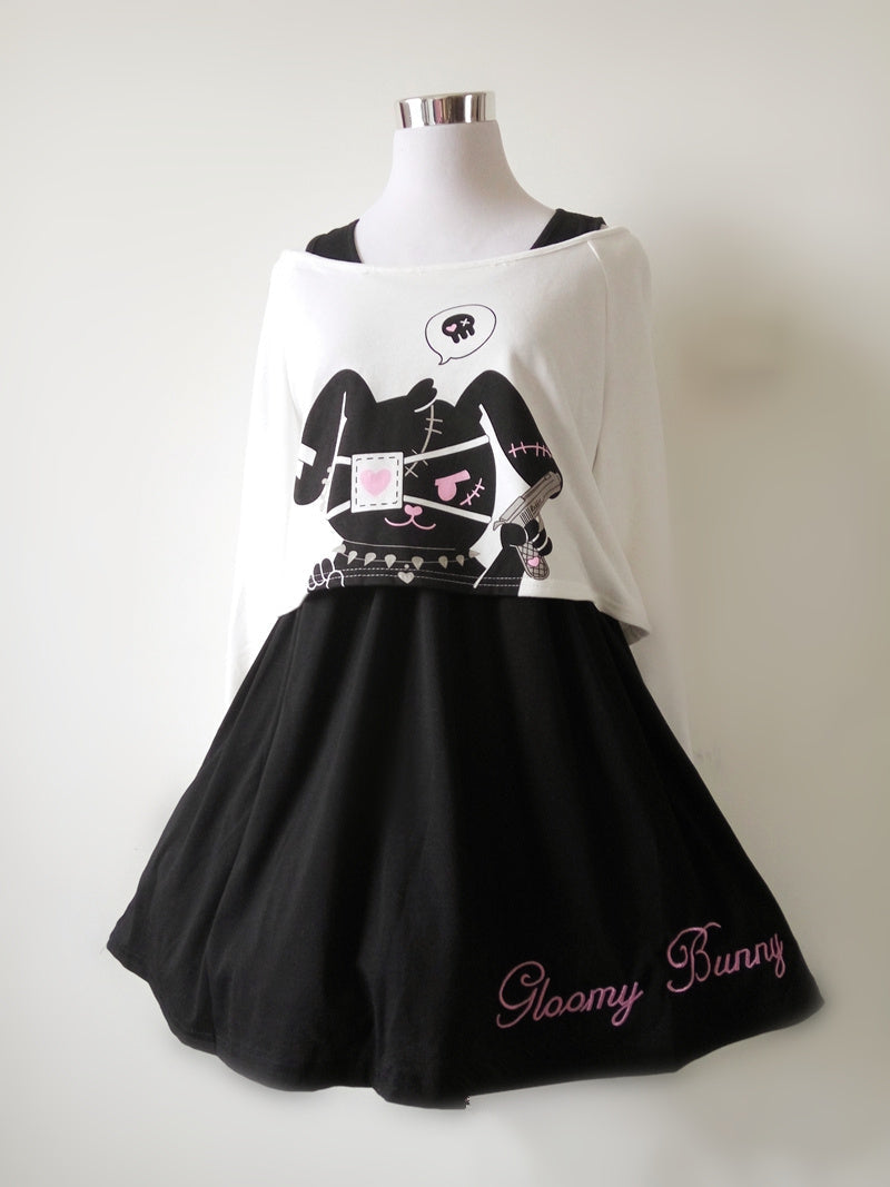 creepy cute dress Evil Bunny Dress Long Sleeve Sweater Creepy Cute