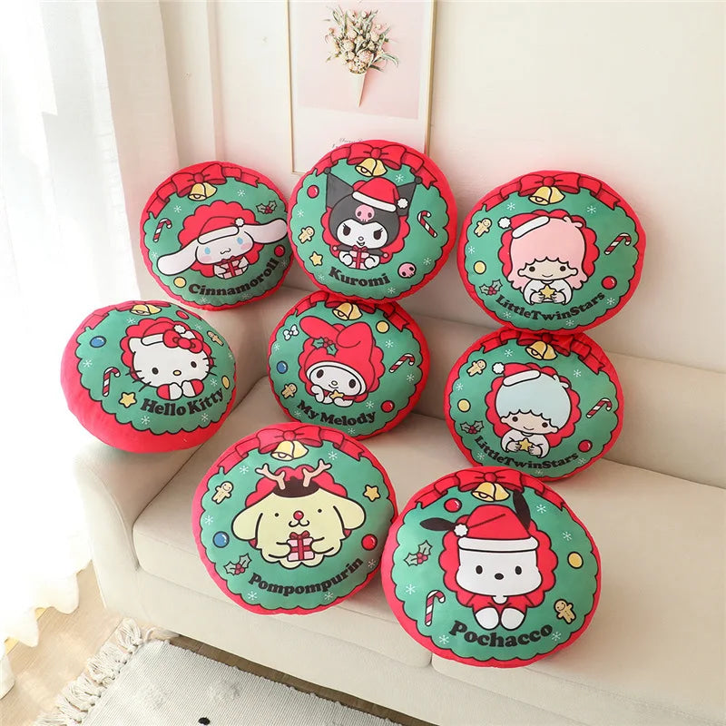 Festive holiday sofa throw pillows - christmas - hello kitty - holidays - home