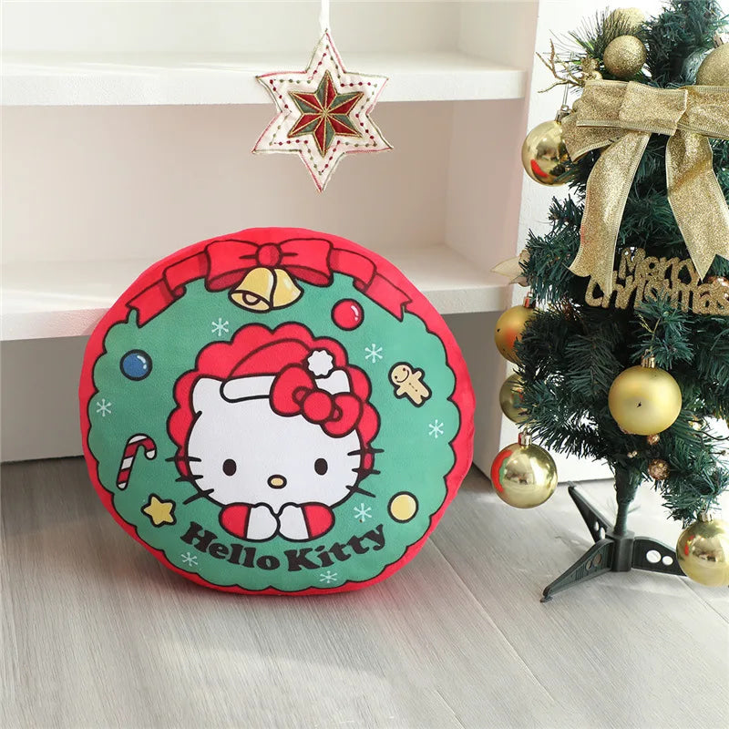 Festive holiday sofa throw pillows - christmas - hello kitty - holidays - home