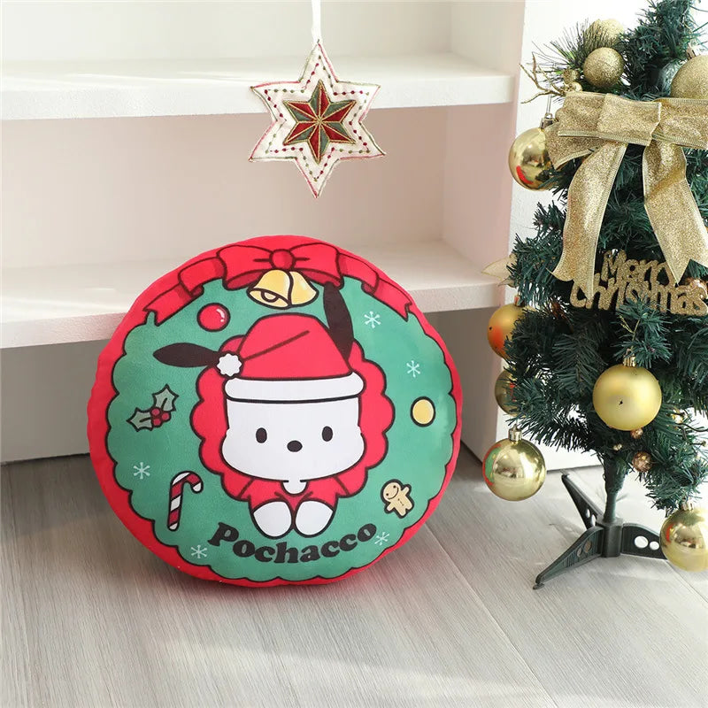 Festive holiday sofa throw pillows - christmas - hello kitty - holidays - home