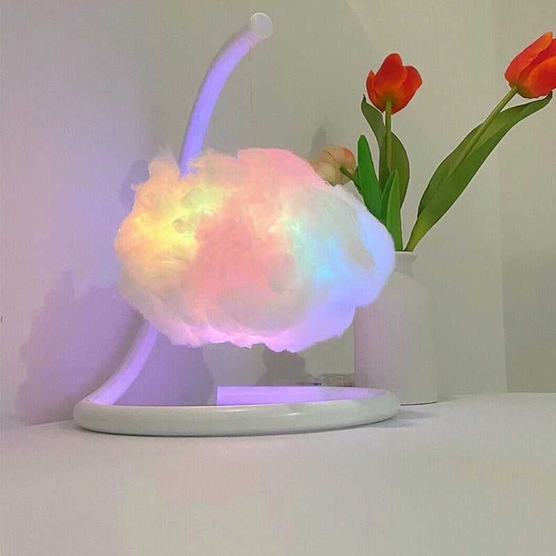 Kawaii floating cloud rgb color changing desk lamp light