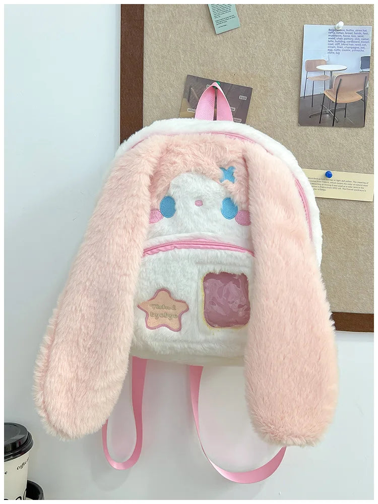 Floppy bunny ear plush book bag - backpack - backpacks - book bag - bags