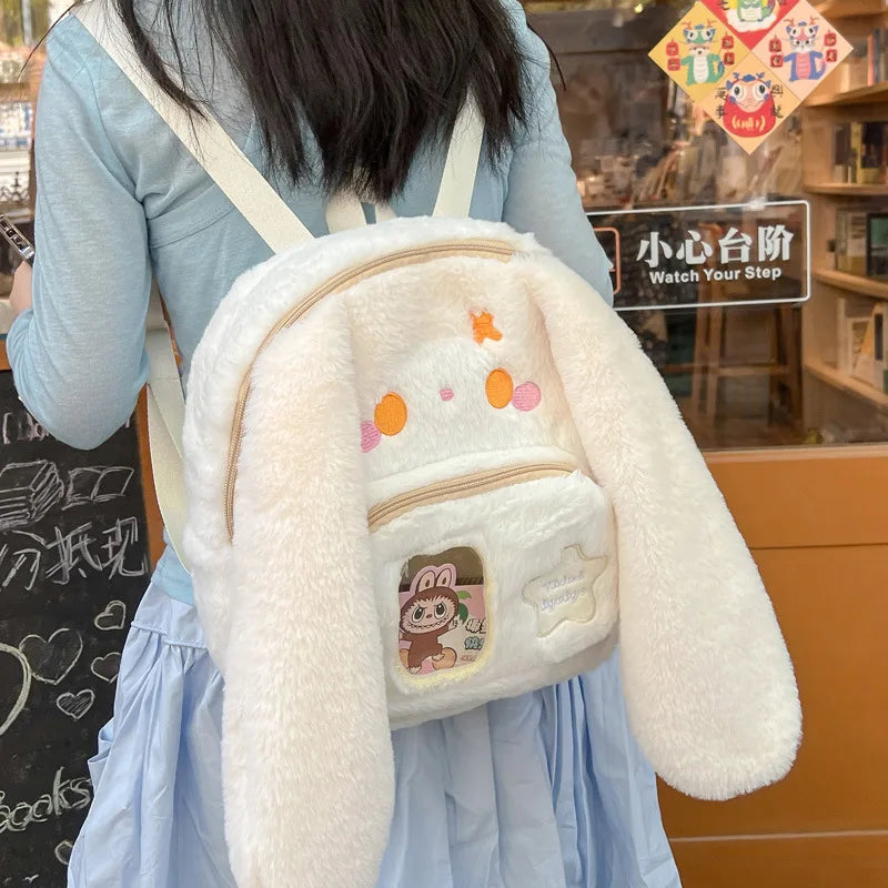 Floppy bunny ear plush book bag - backpack - backpacks - book bag - bags