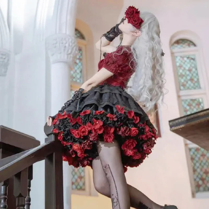 Floral bouquet petticoat - lolita - petticoat - petticoats - skirt