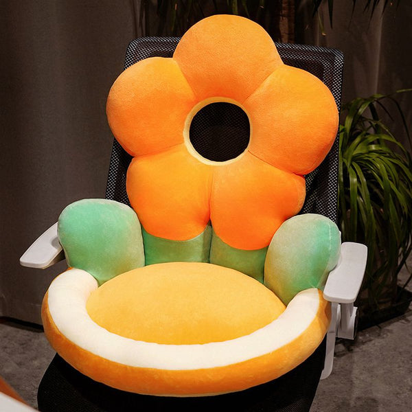 Floral seat cushion - cushions - floral - flower - flowers - gaming