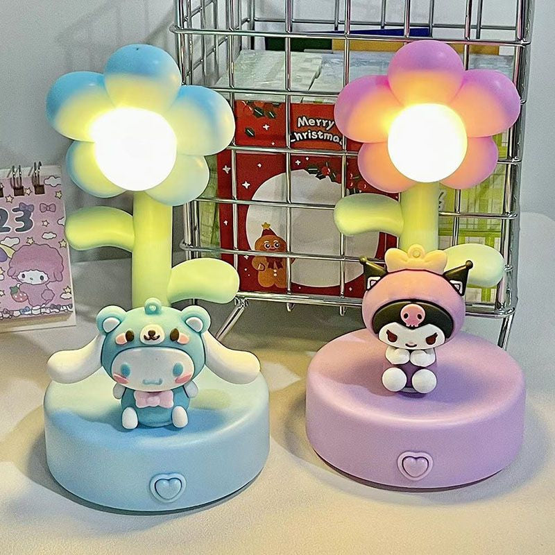 Flower friends desk lamp - blue - cinnamoroll - desk lamp - floral - flower