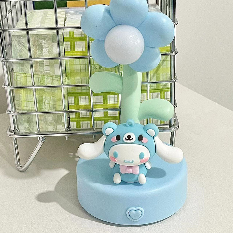 Flower friends desk lamp - blue - cinnamoroll - desk lamp - floral - flower