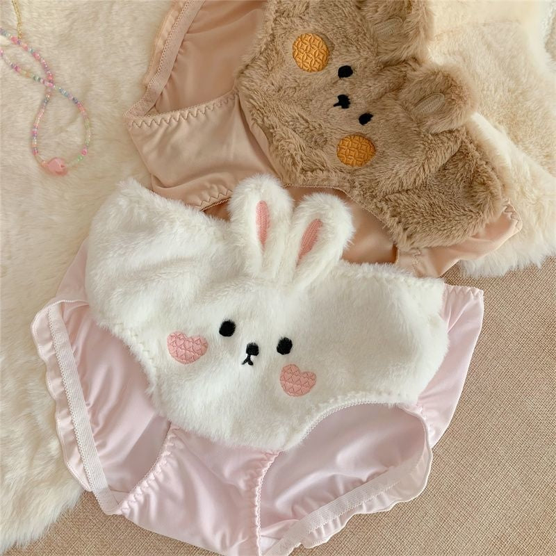 Fluffy bunny undies - bunny ears - rabbit - fuzzy panties - underwear