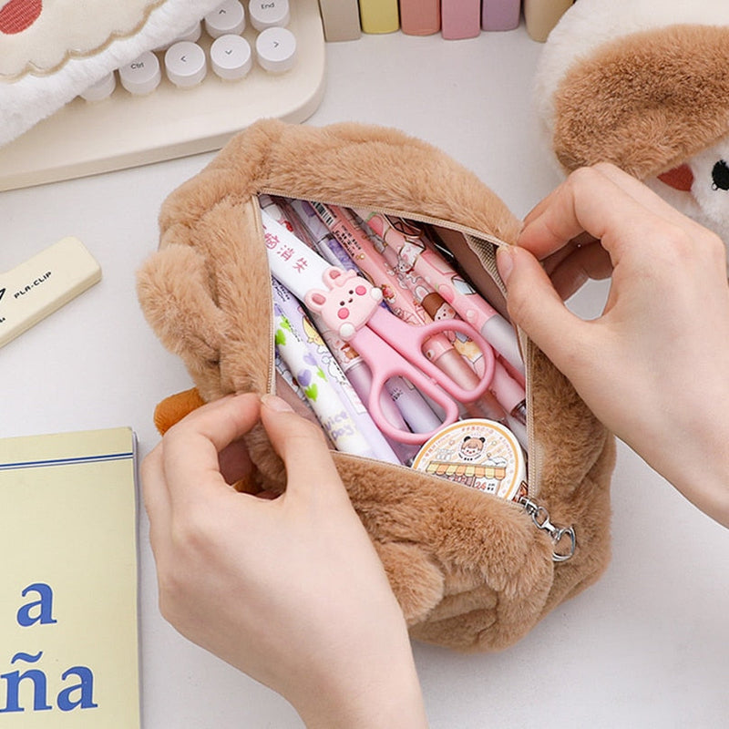 Fluffy kawaii pencil cases - bear - bears - bunny - fluffy - kawaii