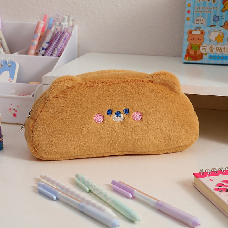 Fluffy kawaii pencil cases - bear - bears - bunny - fluffy - kawaii