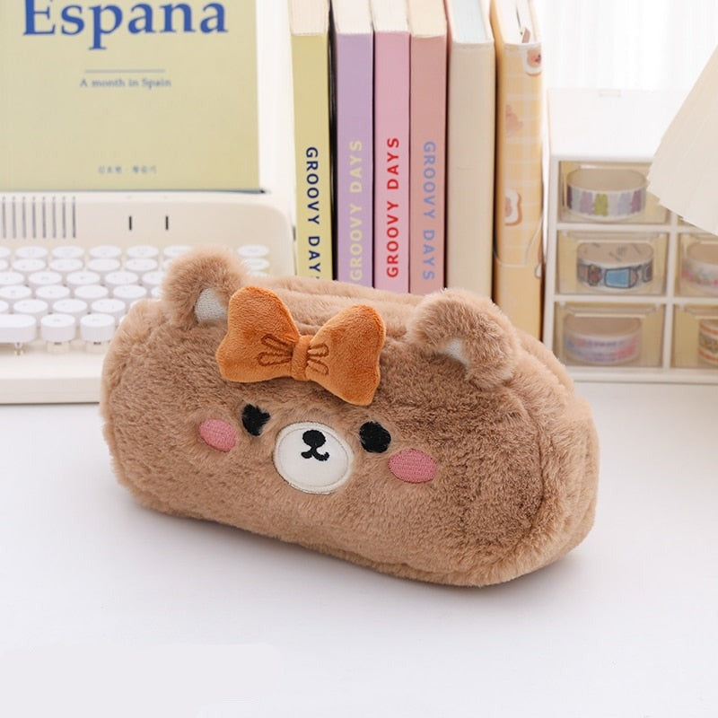 Fluffy kawaii pencil cases - bear - bears - bunny - fluffy - kawaii