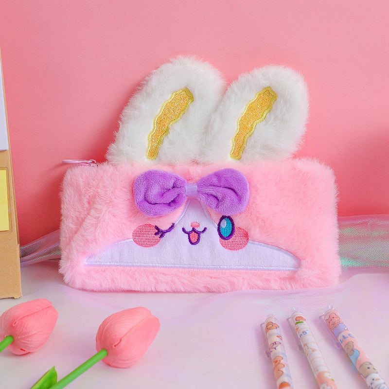 Fluffy kawaii pencil cases - bear - bears - bunny - fluffy - kawaii