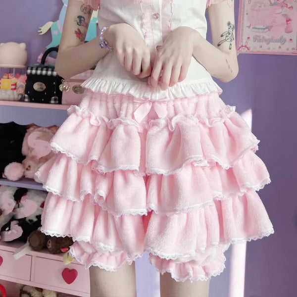 Fluffy ruffled bloomer pants - bloomer - layered - layers - lolita - petticoat