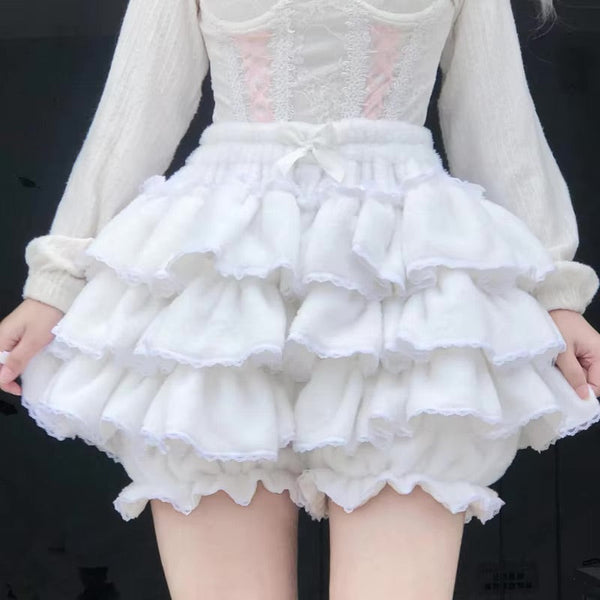 Fluffy ruffled bloomer pants - bloomer - layered - layers - lolita - petticoat