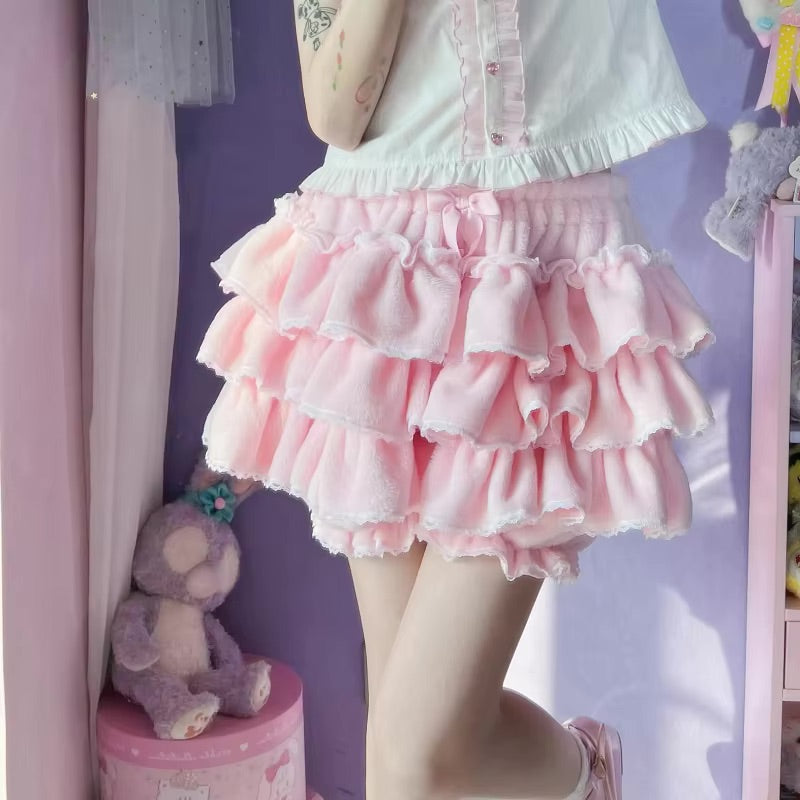 Fluffy ruffled bloomer pants - bloomer - layered - layers - lolita - petticoat