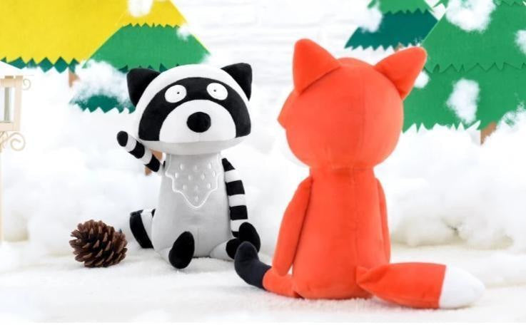 Fox & raccoon plushies - autumn - fall - fox - foxes - foxy