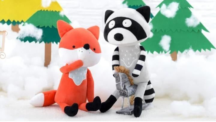 Fox & raccoon plushies - autumn - fall - fox - foxes - foxy